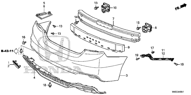 CIVIC SEDAN REAR BUMPER (2)