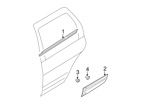 Pathfinder EXTERIOR TRIM - REAR DOOR