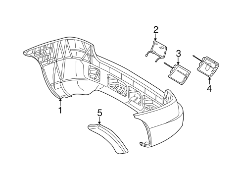 ML430 BUMPER & COMPONENTS - REAR
