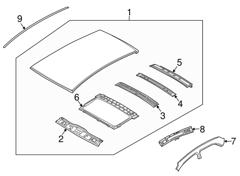 Aveo5 EXTERIOR TRIM - ROOF