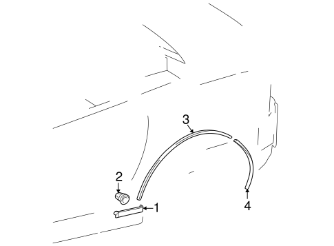 SLK320 EXTERIOR TRIM - QUARTER PANEL