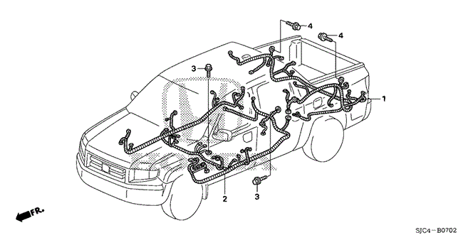 ELECTRICAL / EXHAUST / HEATER / FUEL/WIRE HARNESS (3) for 2013 Honda RIDGELINE #1
