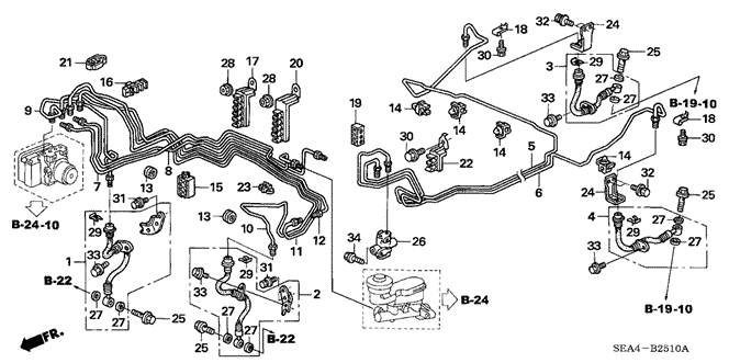 TSX SEDAN BRAKE LINES (VSA)