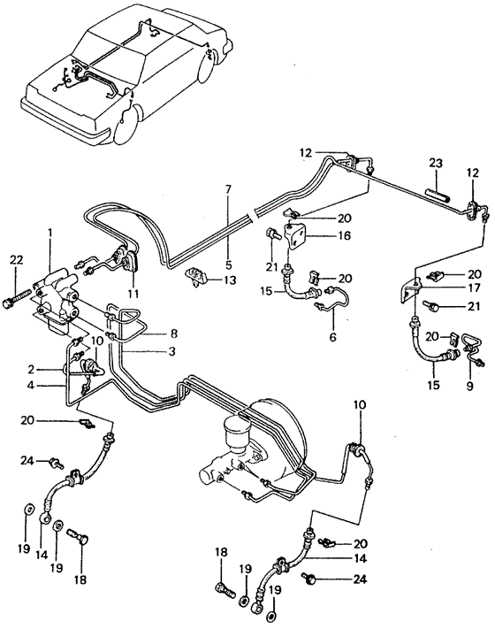 CHASSIS/BRAKE LINE for 1982 Honda CIVIC SEDAN #1