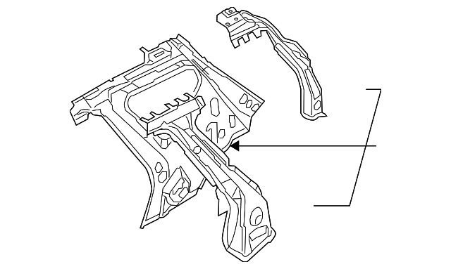 766D0-CA00A Деталь QTR PILLAR, RIGHT