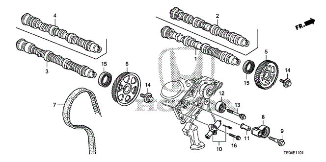 ENGINE/CAMSHAFT - TIMING BELT (V6) for 2009 Honda ACCORD COUPE #1