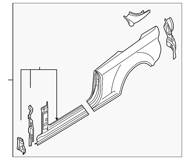 8F0-810-165 Деталь UNISIDE ASSY, LEFT