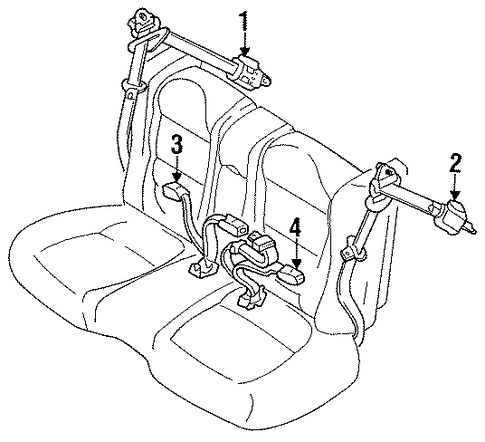 626 REAR SEAT BELTS