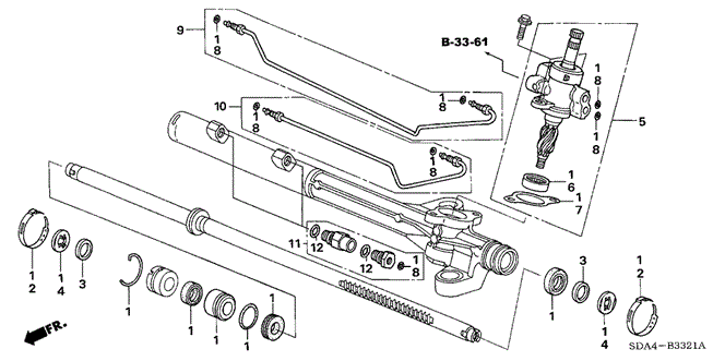 ACCORD SEDAN P.S. GEAR BOX COMPONENTS (2)