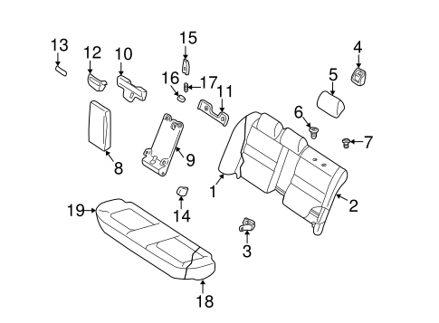 Outback REAR SEAT COMPONENTS 2