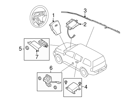 QX56 AIR BAG COMPONENTS