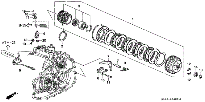 TRANSMISSION - AUTOMATIC/CVT STARTING CLUTCH for 2000 Honda CIVIC COUPE #1
