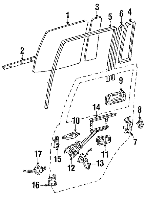 Land Cruiser GLASS - REAR DOOR