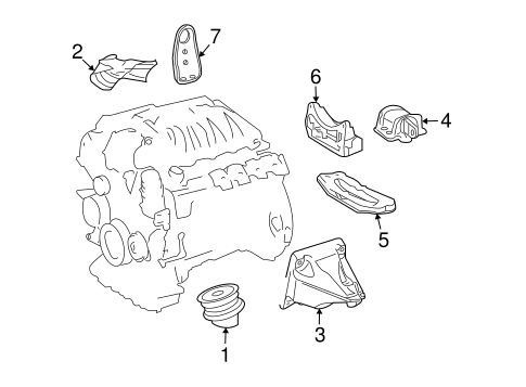 E350 ENGINE & TRANS MOUNTING 2