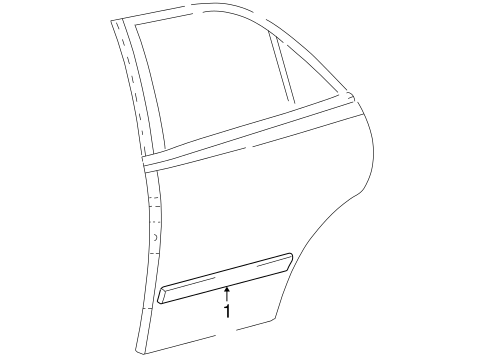 IS300 EXTERIOR TRIM - REAR DOOR
