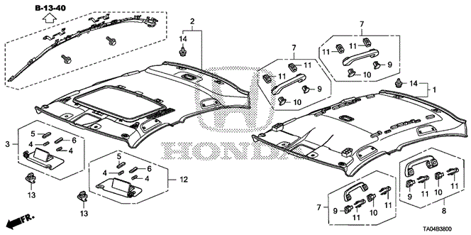 INTERIOR / BUMPER/ROOF LINING for 2009 Honda ACCORD SEDAN #1