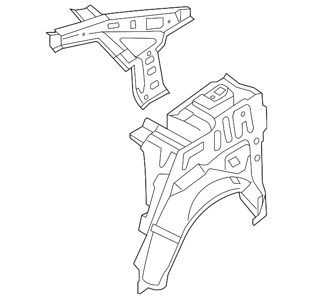 71601-4U000 Деталь INNER QTR PANEL, LEFT