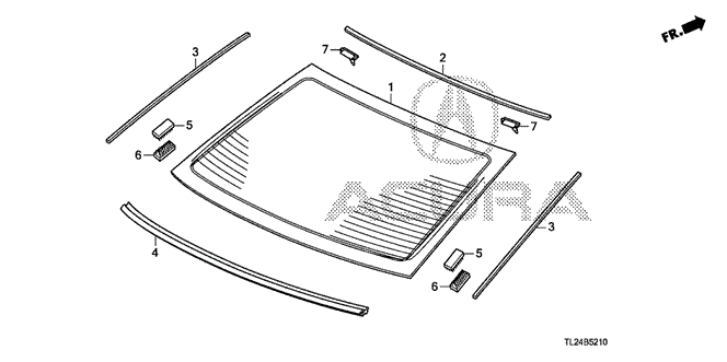 TSX SEDAN REAR WINDSHIELD
