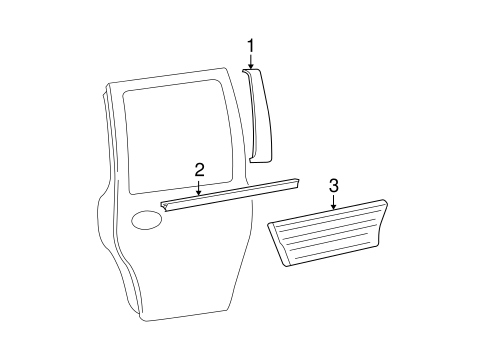 Expedition EXTERIOR TRIM - REAR DOOR
