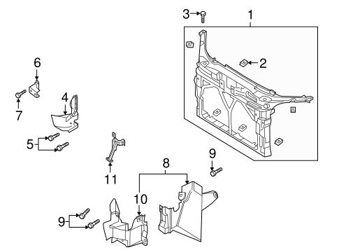 3 RADIATOR SUPPORT