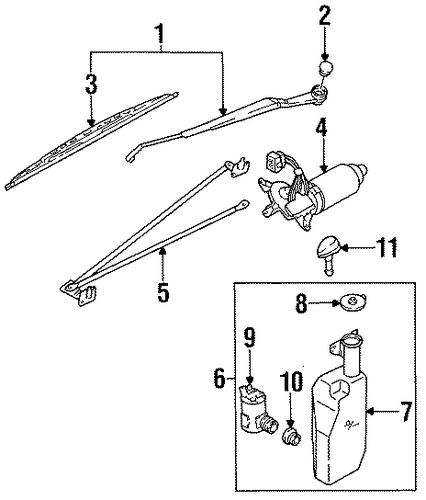 Sephia WIPER & WASHER COMPONENTS