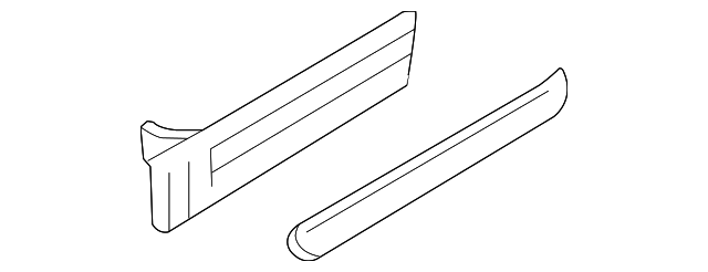 12475124 Деталь REAR MOLDING, RIGHT