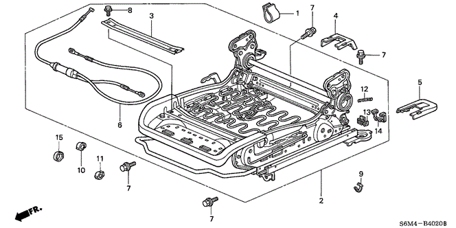 RSX FRONT SEAT COMPONENTS (R.)