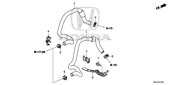 CIVIC SEDAN WATER HOSE (1.5L)
