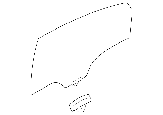 83420-3S010 DOOR GLASS, RIGHT