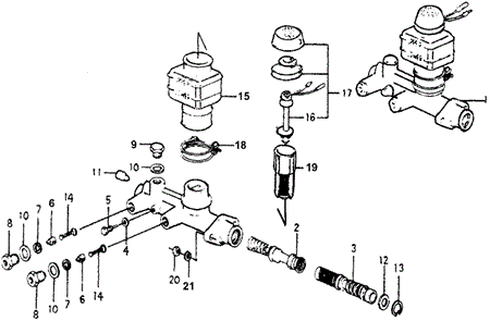 CHASSIS/BRAKE MASTER CYLINDER ('77-'78) for 1977 Honda ACCORD HATCHBACK #1