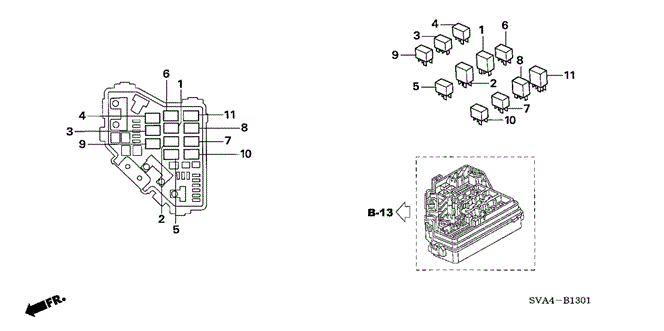 ELECTRICAL / EXHAUST / HEATER / FUEL/CONTROL UNIT (ENGINE ROOM) (2) for 2006 Honda CIVIC COUPE #1