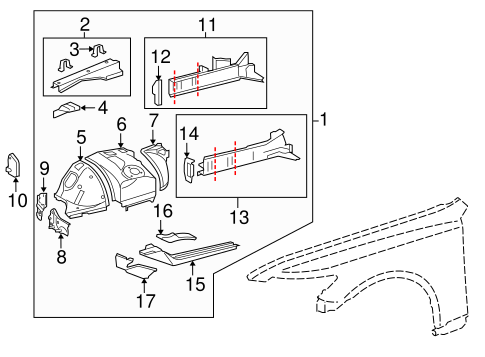LS460 STRUCTURAL COMPONENTS & RAILS