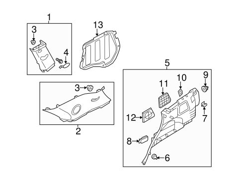 Sorento INTERIOR TRIM - QUARTER PANELS 2