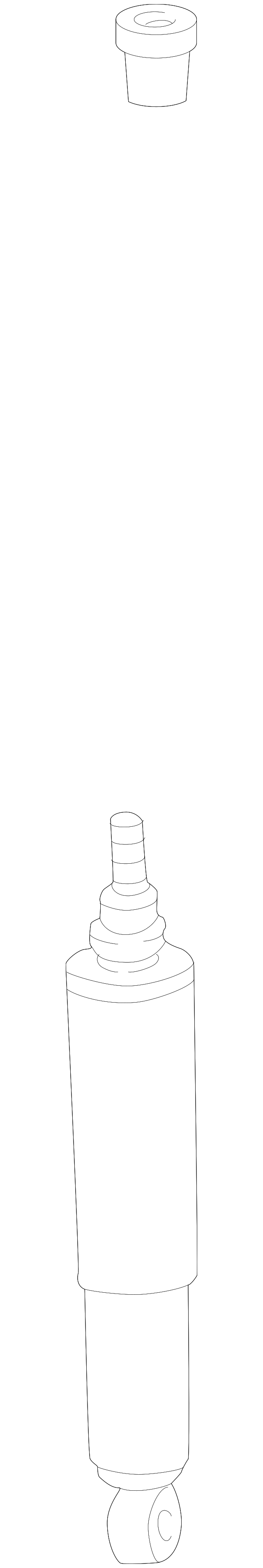 F8AZ18124BB Деталь SHOCK, RIGHT