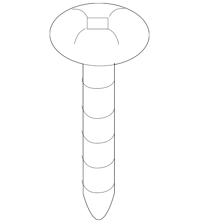 -N610021-S424 COWL GRILLE SCREW, RIGHT