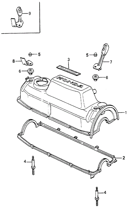 ENGINE/CYLINDER HEAD COVER for 1983 Honda ACCORD SEDAN #1