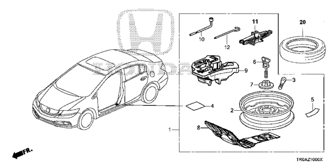 CIVIC SEDAN TEMPORARY WHEEL KIT