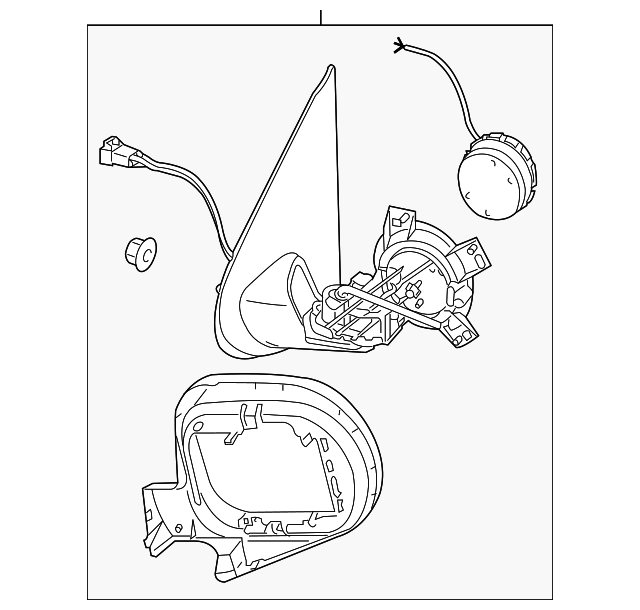 163-810-34-93 Деталь MIRROR ASSY, RIGHT