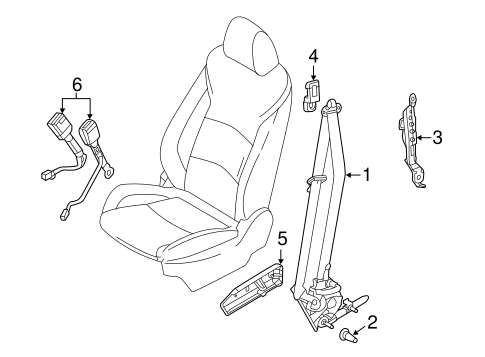 3 FRONT SEAT BELTS