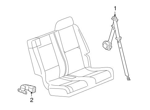 Escalade REAR SEAT BELTS 3