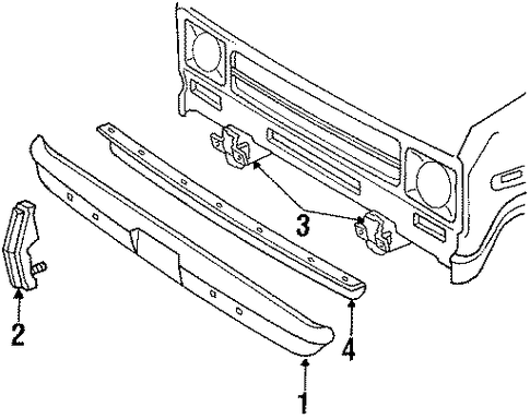 E-250 Econoline Club Wagon BUMPER & COMPONENTS - FRONT