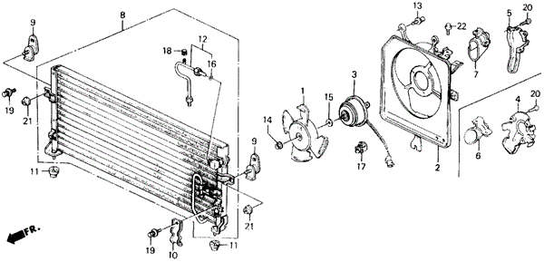 BODY / AIR CONDITIONING/A/C AIR CONDITIONER (CONDENSER) for 1991 Honda PRELUDE #1