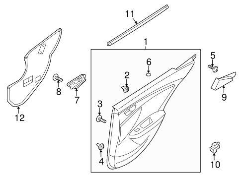 Veloster INTERIOR TRIM - REAR DOOR