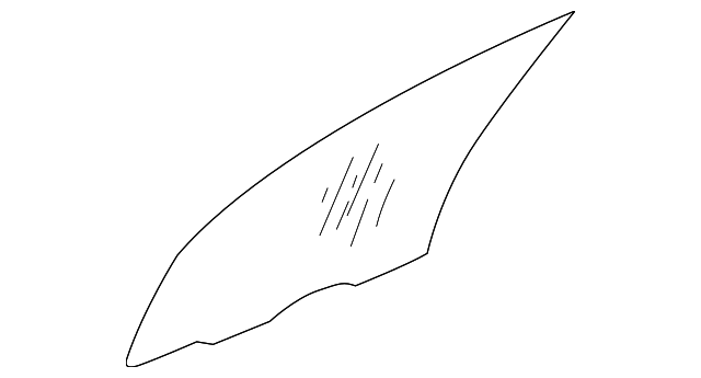 25734407 Деталь DOOR GLASS, RIGHT