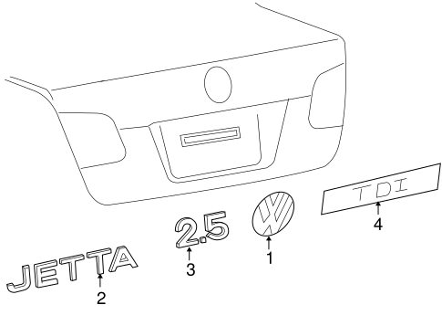 Jetta EXTERIOR TRIM - LIFT GATE