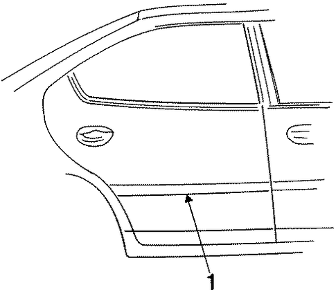 Neon EXTERIOR TRIM - REAR DOOR