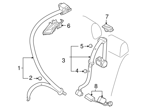A3 Quattro REAR SEAT BELTS