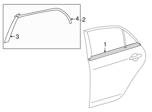 Corolla EXTERIOR TRIM - REAR DOOR