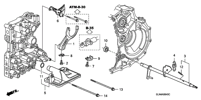 TRANSMISSION - AUTOMATIC/AT SHIFT FORK for 2008 Honda FIT #1