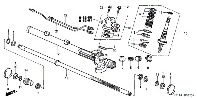 CHASSIS/P.S. GEAR BOX COMPONENTS (1) for 2006 Honda ACCORD SEDAN #1